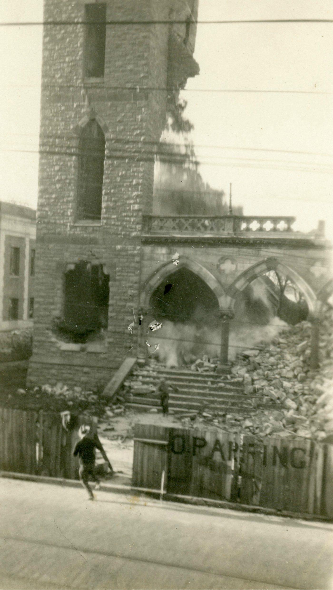 Demolition of city hall in Ogdensburg