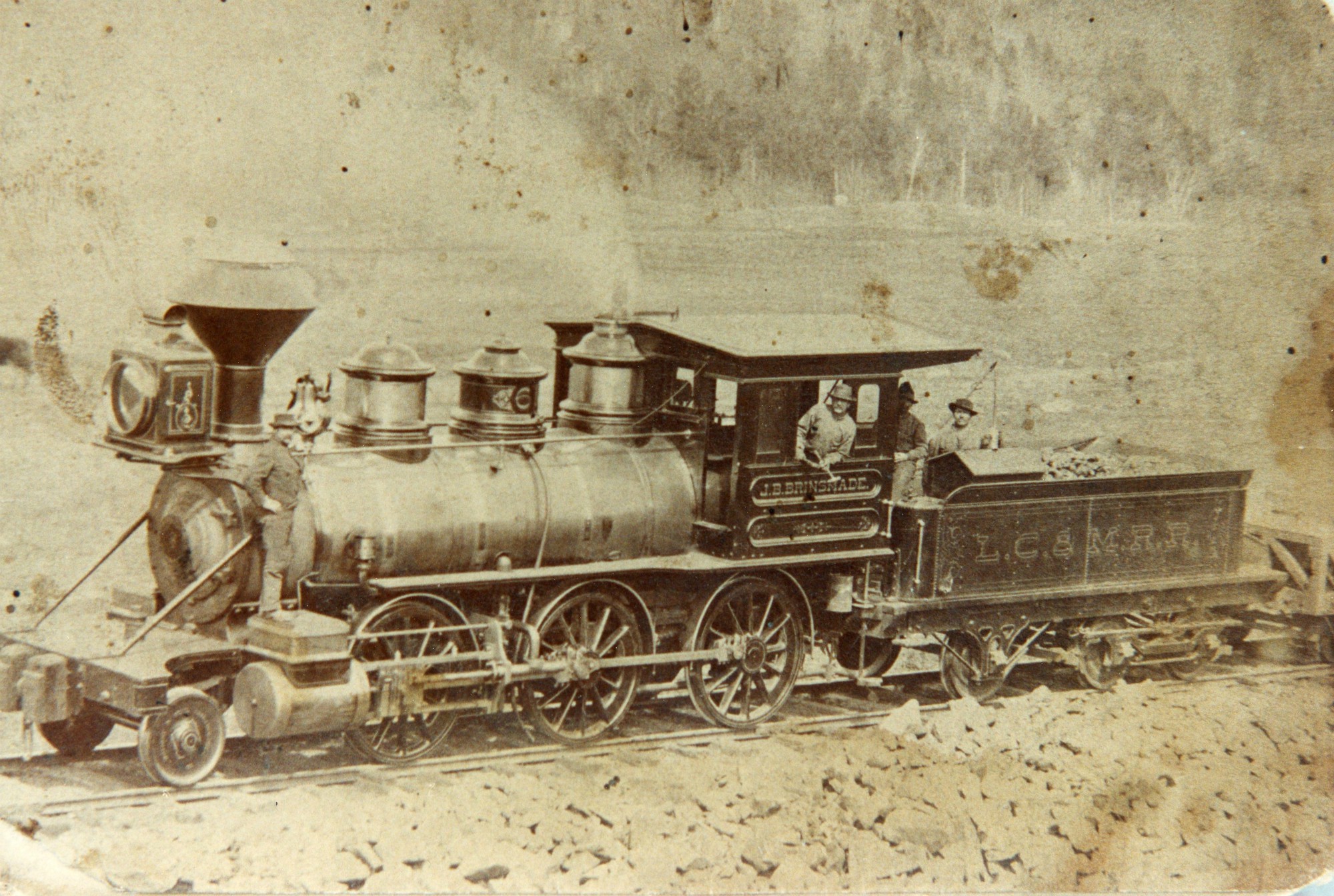 A J.B. Brinsmade Steam Locomotive On The Railroad