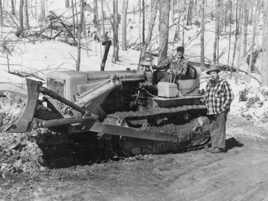 Winter logging with a Linn tractor in Tupper Lake