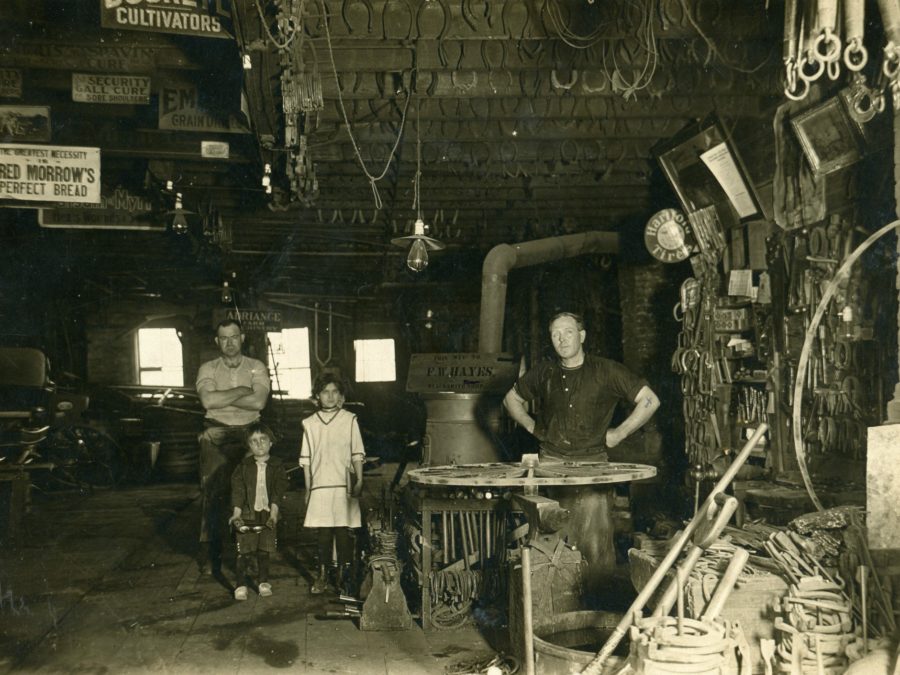 Exterior of the Henry Jones General Blacksmith and Machine Shop in ...