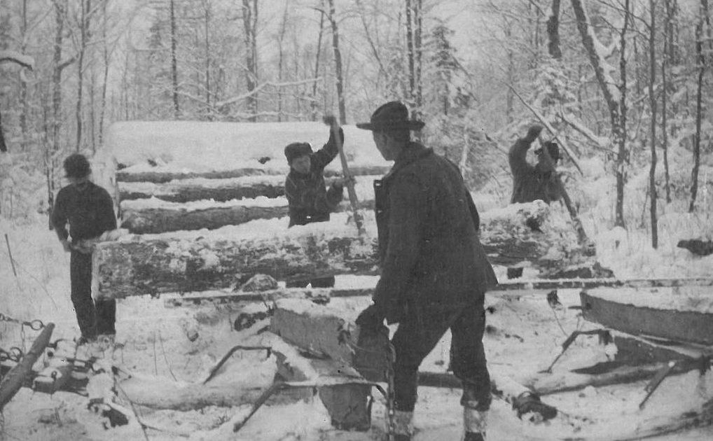 Early 1900s logging operation in Canton