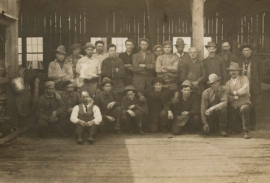 Portrait of LeRay Paper Mill workers in LeRay