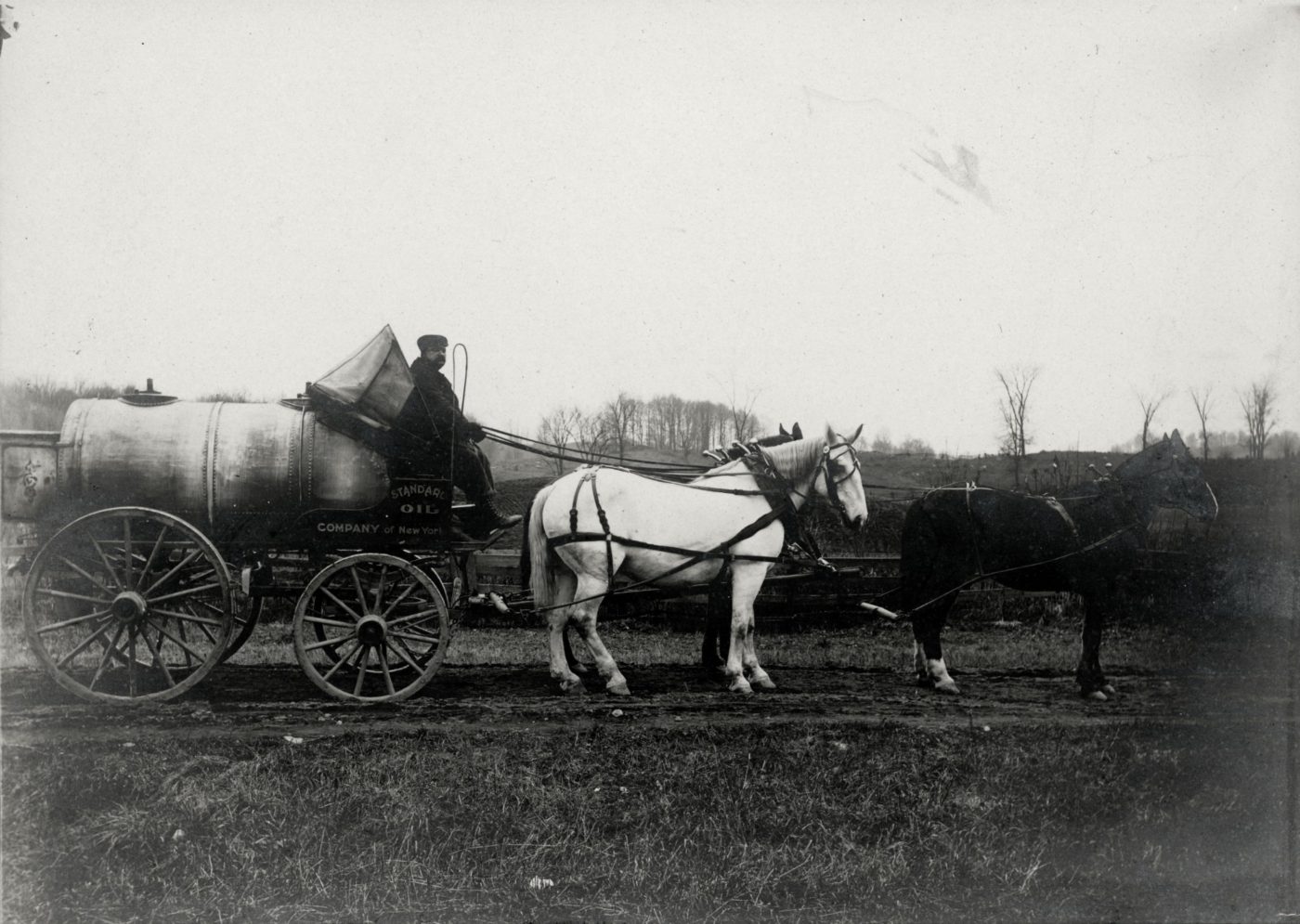 Horse Drawn Oil Delivery Wagon In Hermon