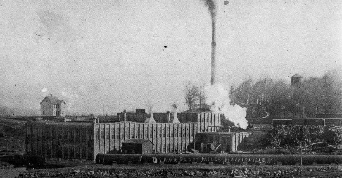 Exterior of the Diana Paper Mill in Harrisville